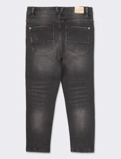 Piazza Italia Denim da bambino 5 tasche vestibilità slim - Nero Outlet