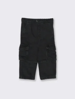 Piazza Italia Denim in cotone, modello ampio, con accessorio frontale - Nero Cheap
