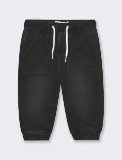 Piazza Italia Denim jogger con lacci in vita - Nero Cheap