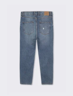 Piazza Italia Denim loose fit a cinque tasche con strappi - Denim Blu New