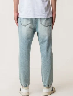 Piazza Italia Denim loose fit a cinque tasche con strappi - Denim chiaro Blu Store