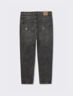 Piazza Italia Denim loose fit a cinque tasche con strappi - Nero Sale