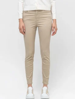 Piazza Italia Denim skinny colorato 5 tasche con bottone in metallo - Beige corda Marrone Best