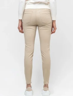 Piazza Italia Denim skinny colorato 5 tasche con bottone in metallo - Beige corda Marrone Best