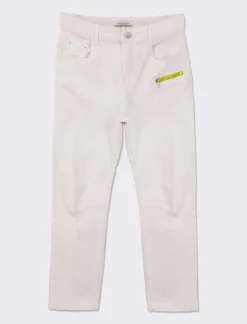 Piazza Italia Denim strappato straight - Bianco Cheap