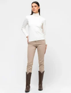 Piazza Italia Dolcevita in maglia fine e morbida con dettaglio lurex - Avorio Beige Best Sale