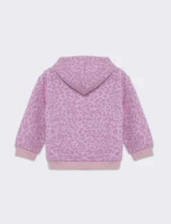 Piazza Italia FELPA A FANTASIA CON CAPPUCCIO - Rosa Shop