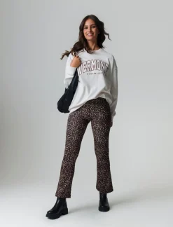 Piazza Italia Felpa a girocollo con spalla morbida e manica ampia - Avorio Beige Cheap