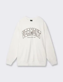 Piazza Italia Felpa a girocollo con spalla morbida e manica ampia - Avorio Beige Cheap