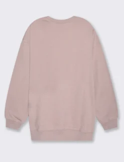 Piazza Italia Felpa a girocollo con spalla morbida e manica ampia - Rosa Fashion