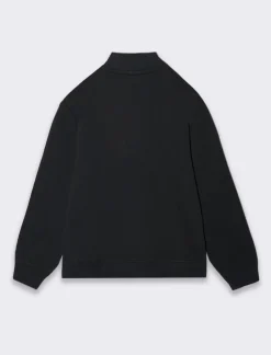 Piazza Italia Felpa aperta avanti con collo in rib, disponibile in 3 varianti colore - Nero Best Sale