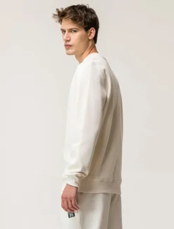 Piazza Italia Felpa basic regular fit in misto cotone garzato - latte Bianco Hot