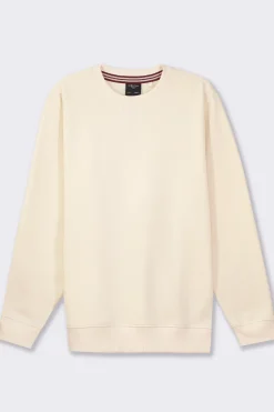 Piazza Italia Felpa basic regular fit in misto cotone garzato - latte Bianco Hot