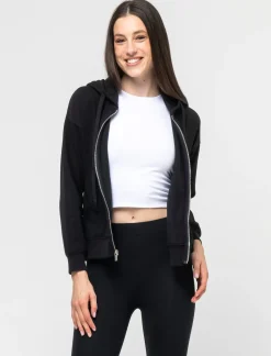 Piazza Italia Felpa basica con leggera garzatura interna e chiusra zip - Nero Clearance