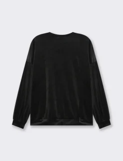 Piazza Italia Felpa basica girocollo a manica lunga con vesibilità regular  - Nero Online