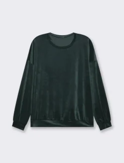 Piazza Italia Felpa basica girocollo a manica lunga con vesibilità regular  - bottiglia Verde Cheap