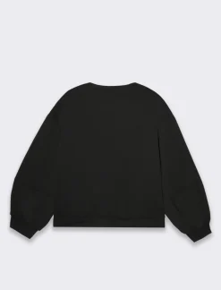 Piazza Italia Felpa basica vestibilita' oversize misto cotone - Nero Flash Sale