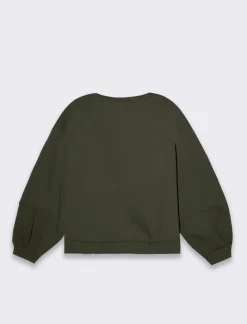 Piazza Italia Felpa basica vestibilita' oversize misto cotone - Verde Store