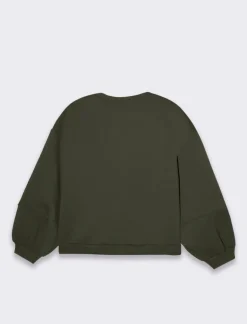 Piazza Italia Felpa basica vestibilita' oversize misto cotone - Verde Store