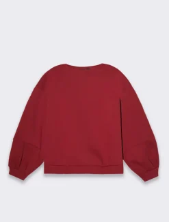 Piazza Italia Felpa basica vestibilita' oversize misto cotone - Bordeaux Rosso Cheap