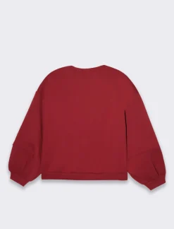 Piazza Italia Felpa basica vestibilita' oversize misto cotone - Bordeaux Rosso Cheap