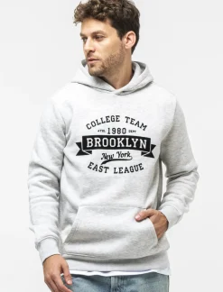 Piazza Italia Felpa cappuccio in misto cotone garzato regular fit - mel. Grigio Cheap