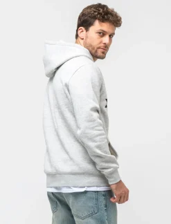 Piazza Italia Felpa cappuccio in misto cotone garzato regular fit - mel. Grigio Cheap