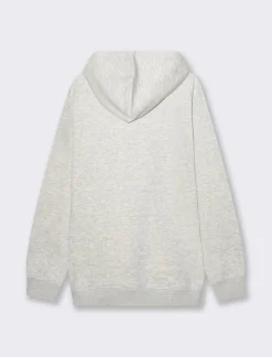 Piazza Italia Felpa cappuccio in misto cotone garzato regular fit - mel. Grigio Cheap