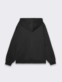 Piazza Italia Felpa cappuccio in misto cotone garzato boxy fit - Nero Hot