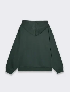 Piazza Italia Felpa cappuccio in misto cotone garzato boxy fit - scuro Verde Online
