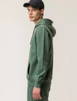 Piazza Italia Felpa cappuccio in misto cotone garzato regular fit - Verde Best