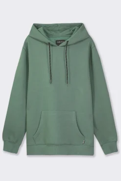 Piazza Italia Felpa cappuccio in misto cotone garzato regular fit - Verde Best