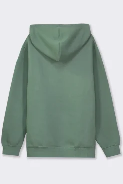 Piazza Italia Felpa cappuccio in misto cotone garzato regular fit - Verde Best