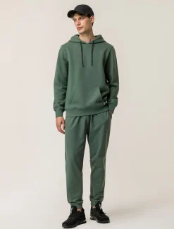 Piazza Italia Felpa cappuccio in misto cotone garzato regular fit - Verde Best