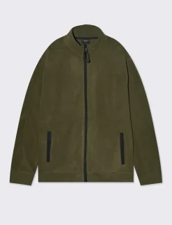 Piazza Italia Felpa cardigan in pile regular fit a collo alto - militare Verde Flash Sale