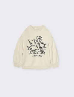 Piazza Italia Felpa con applicazione frontale ricamata - Beige Fashion