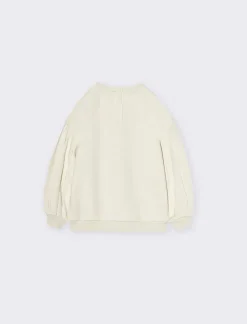 Piazza Italia Felpa con applicazione frontale ricamata - Beige Fashion