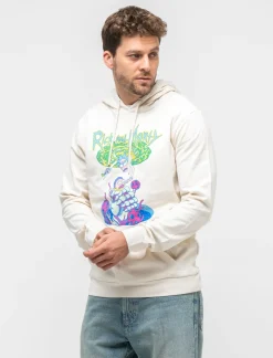 Piazza Italia Felpa con cappuccio con stampa RICK AND MORTY License - Bianco Shop