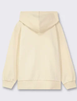 Piazza Italia Felpa con cappuccio e ricamo frontale, vestibiità over, fondo corpo e maniche con rib - Beige Shop