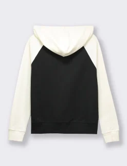 Piazza Italia Felpa con cappuccio e stampa vestibilità regular - Nero Online