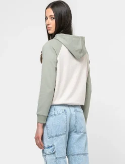 Piazza Italia Felpa con cappuccio e stampa vestibilità regular - Verdino Verde Clearance