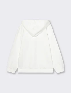 Piazza Italia Felpa con cappuccio e stampa frontale - sporco Bianco Flash Sale