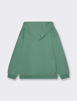 Piazza Italia Felpa con cappuccio e stampa frontale - Verde Sale