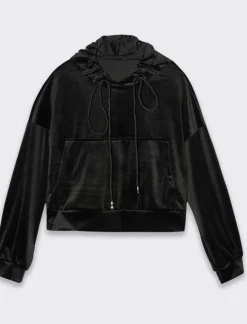 Piazza Italia Felpa con cappuccio e tasca a marsupio sul davanti - Nero New