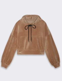 Piazza Italia Felpa con cappuccio e tasca a marsupio sul davanti - Cammello Beige Outlet