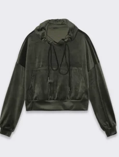 Piazza Italia Felpa con cappuccio e tasca a marsupio sul davanti - Ve.milit. Verde Online