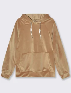 Piazza Italia Felpa con cappuccio e tasche a marsupio sul davanti - Cammello Beige Flash Sale