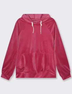 Piazza Italia Felpa con cappuccio e tasche a marsupio sul davanti - Fuxia Fashion