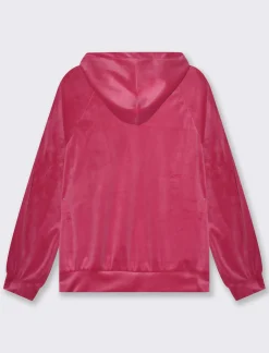 Piazza Italia Felpa con cappuccio e tasche a marsupio sul davanti - Fuxia Fashion