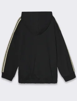 Piazza Italia Felpa con cappuccio in cotone elastico - Nero Best